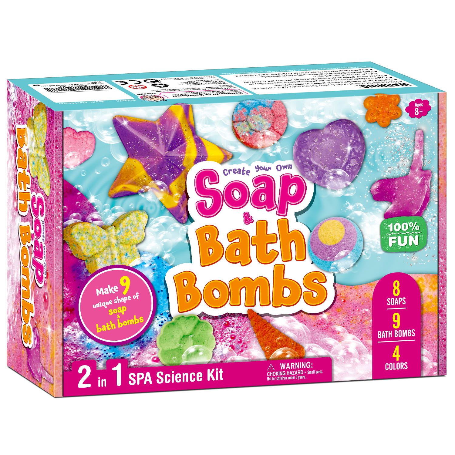 Soap & Bath Bomb Making Kit for Kids - 3-in-1 Spa Science Kits For Kids : DIY Craft project for Kids - Gift for Girls and Boys : Complete Soap