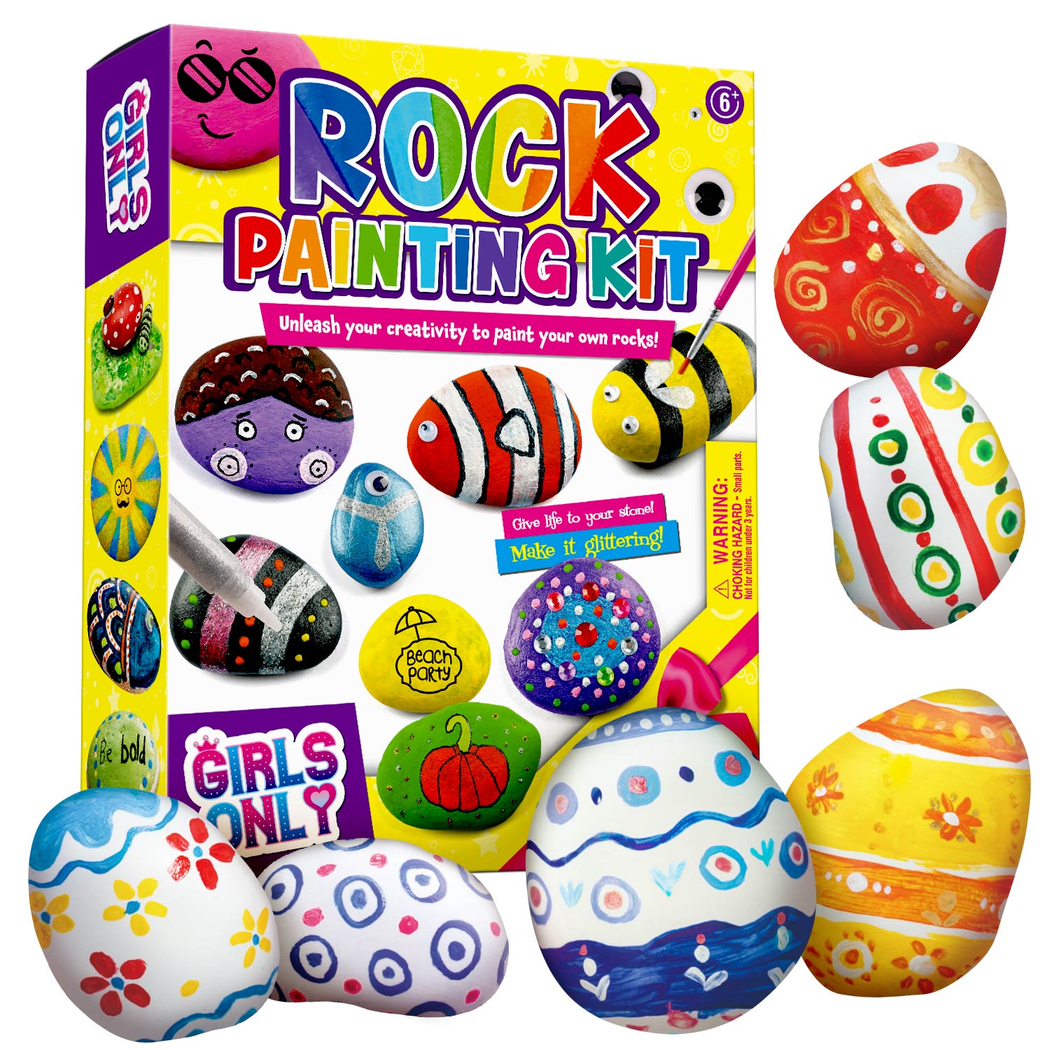 Buy Jar Melo Rock Painting Kits for Kids; Non-Toxic; Hide and Seek