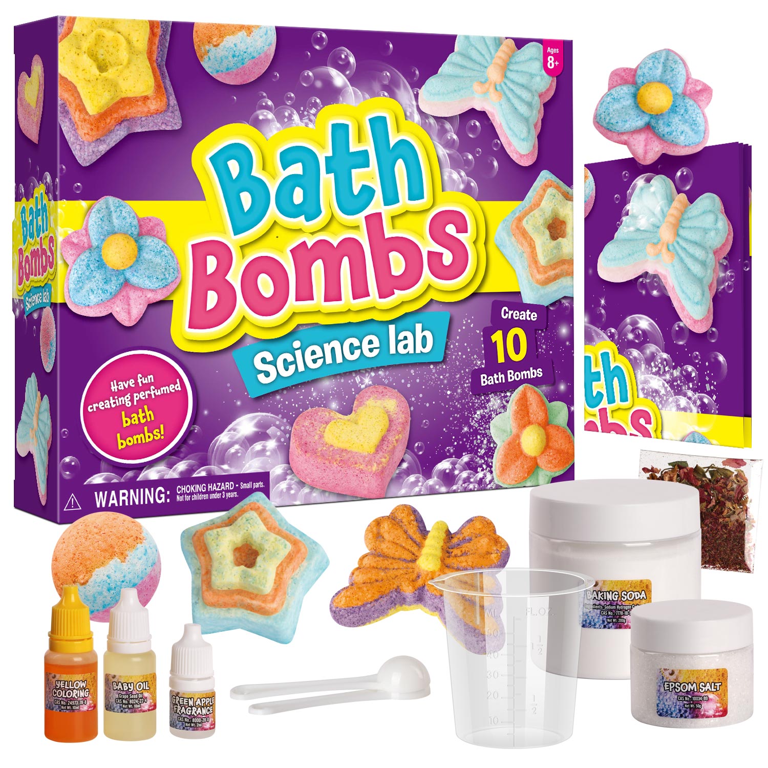 DIY Bath Bomb Soap Making Kit for Kids, 2-in-1 Spa STEM Science Kits Gift